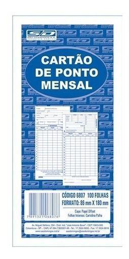 Cartao Ponto Mensal 100 Folhas Sao Domingos SÃo Domingos Materiais De Escritório Magazine 3957