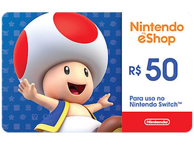 Imagem de Cartão Presente Digital Nintendo R$50,00 Ecash Brazil