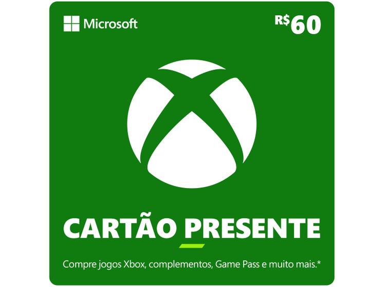 Imagem de Cartão Presente Digital Xbox R$ 60,00 Microsoft