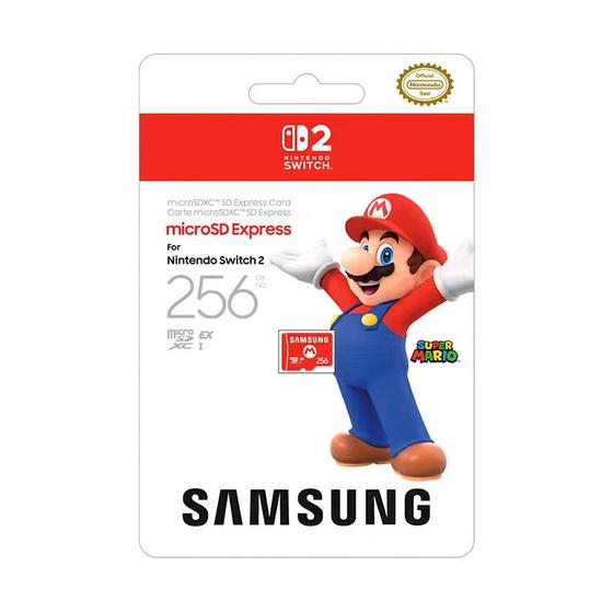 Cartão Samsung microSD 256GB Express para Nintendo Switch 2 Imagem de Cartão Samsung microSD 256GB Express para Nintendo Switch 2