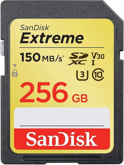 Imagem de Cartão Sd Sdxc Sandisk Extreme 256gb U3 150mbs Lacrado