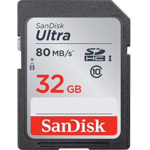 Imagem de Cartão SDHC 32GB Sandisk Ultra 80 mb/s Classe 10 UHS-I