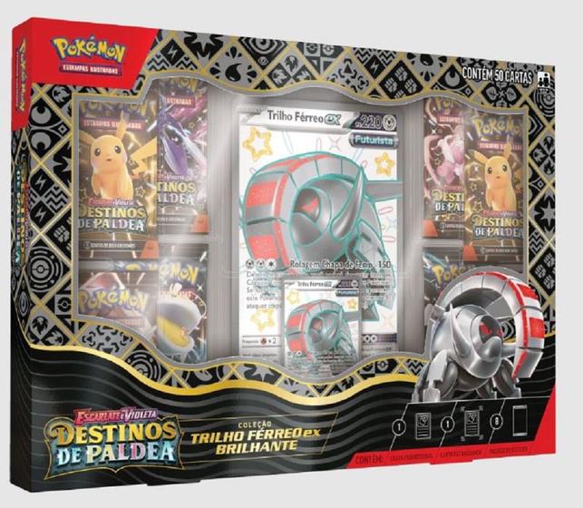 Imagem de Cartas - Box Pokemon - Destinos De Paldea - Trilho Ferreo Ex Brilhante COPAG DA AMAZONIA