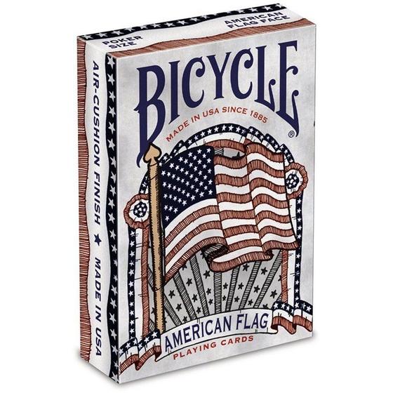 Imagem de Cartas de baralho, bicicleta, bandeira americana, poker, tamanho de 10 anos ou mais