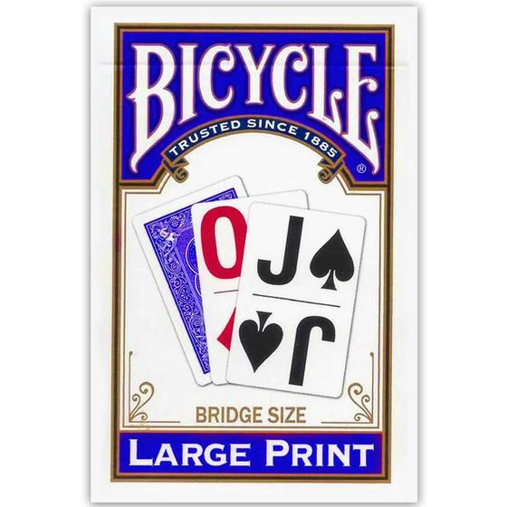 Imagem de Cartas de baralho, bicicleta, tamanho grande de ponte impressa para idosos