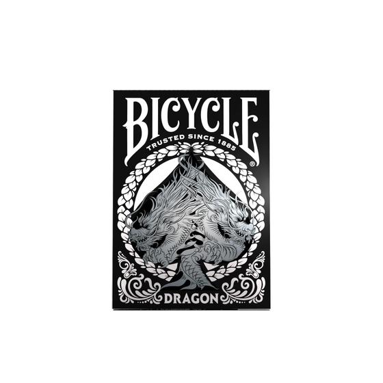 Imagem de Cartas de Baralho Bicycle Black Dragon - Edição Premium com Foil Prateado