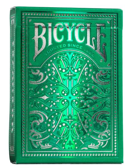 Imagem de Cartas de baralho Bicycle Jacquard Premium Silver and Green