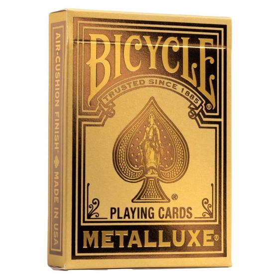 Imagem de Cartas de baralho Bicycle Metalluxe Gold Poker Size Metal Foil