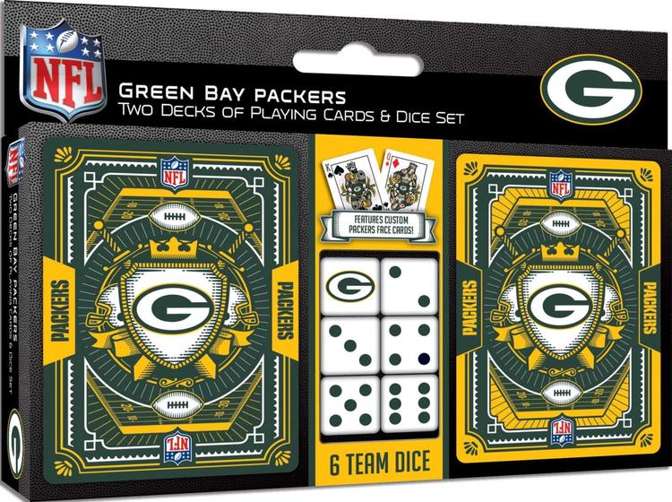 Imagem de Cartas de baralho e pacotes de dados Masterpieces NFL Green Bay Packers