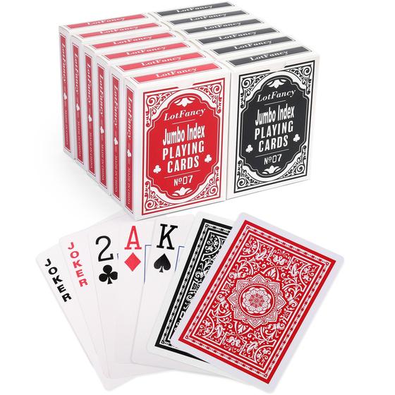 Imagem de Cartas de baralho LotFancy Large Print Jumbo Index Poker Size