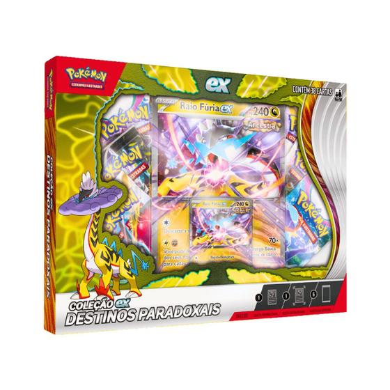 Imagem de Cartas de Pokémon Box Destino Paradoxal Com 38 Cards Copag