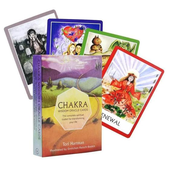 Imagem de Cartas de Tarô e Oracle de Chakra - Sabedoria Colorida para Adivinhação e Bruxaria