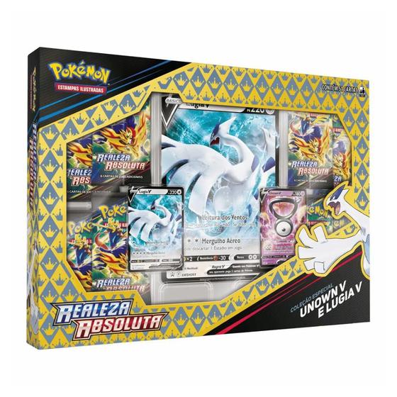 Imagem de Cartas Pokémon Box Coleção Especial Lugia V e Unown V Copag