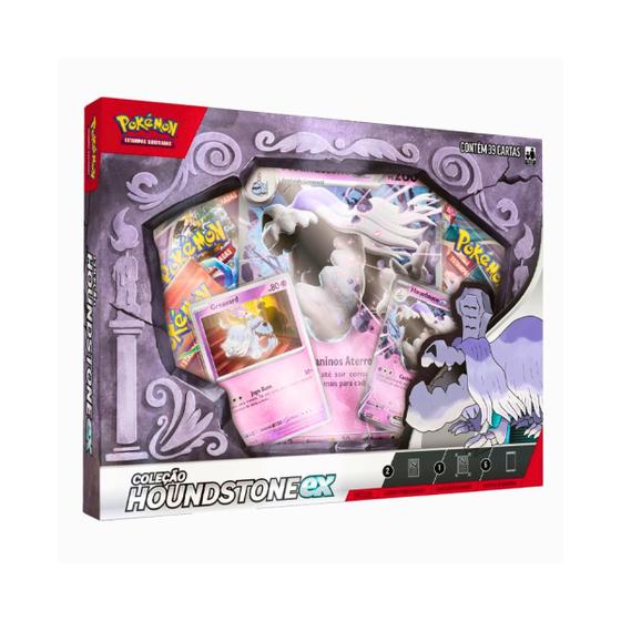 Imagem de Cartas Pokémon Box Fagulhas Impetuosas Houndstone EX Copag