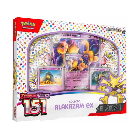 Imagem de Cartas Pokemon Escarlate E Violeta 151 Box Alakazam Ex Copag