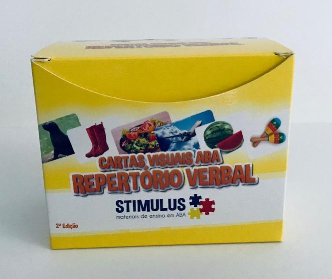 Imagem de Cartas Visuais ABA Repertório Verbal - Amarela