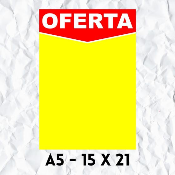 Imagem de Cartaz de Oferta 15 x 21 (A5) - 100 unidades - Embalagens e Papéis Brilhante