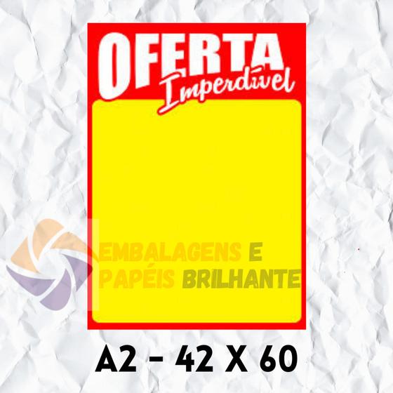 Imagem de Cartaz de oferta Imperdível 42 x 60 (A2) - 100 unidades - Embalagens e Papéis Brilhante