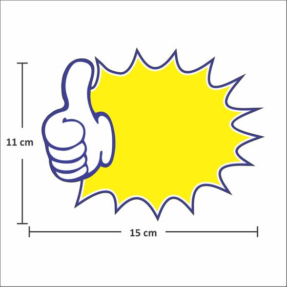 Imagem de Cartaz de Oferta Splash Joinha Azul Mini Papel Duplex 25 unidades