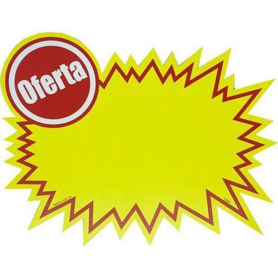 Imagem de Cartaz Marcação Splash Oferta Amarelo 12X19Cm 100 Un Radex