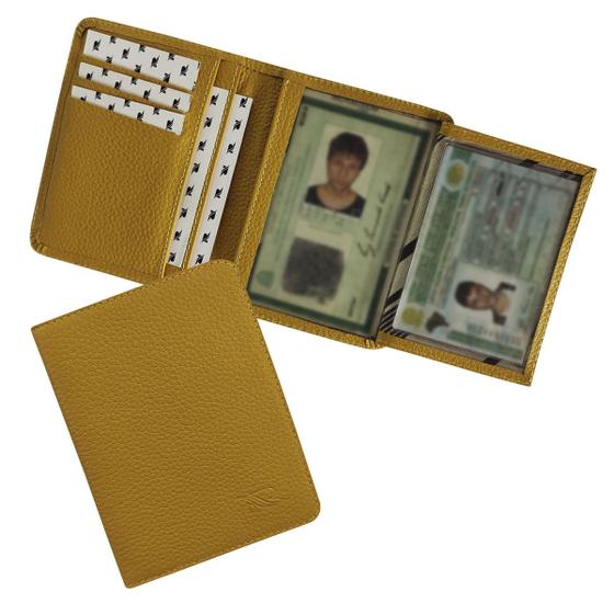 Imagem de Carteira Compacta Couro RFID Blocking 20-R Personalizada Raffai Couros