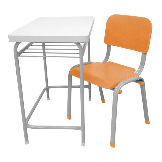 Menor preço em Carteira Escolar Infantil com Cadeira Lg Flex Reforçada Laranja