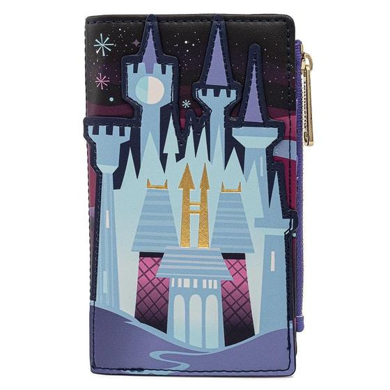 Imagem de Carteira Loungefly Disney Cinderella Castle Flap em material vegano