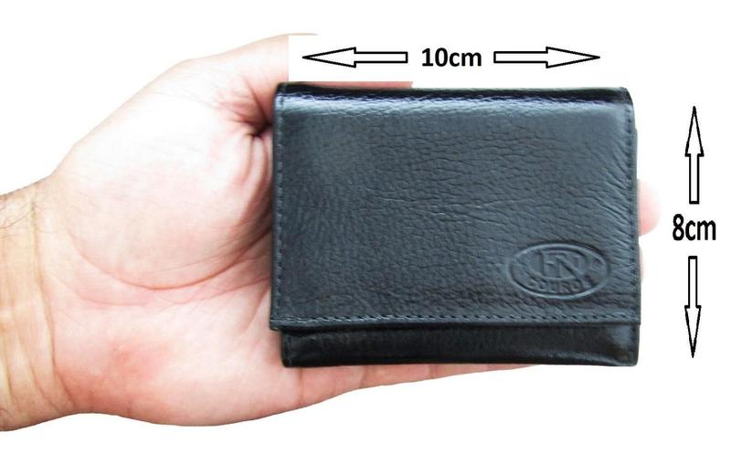 Imagem de Carteira Masculina Compacta De Couro Com tiras autocolantes