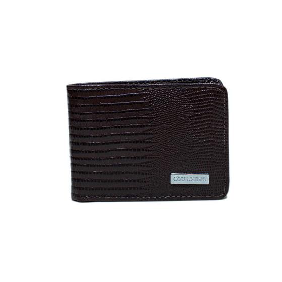 Carteira masculina couro fino com zíper interno Menor preço em Carteira masculina couro fino com zíper interno