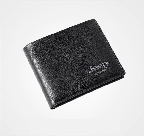 Imagem de Carteira masculina feminina em couro de bolso Jeep Buluo.