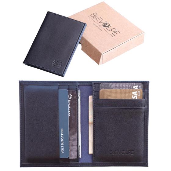 Carteira Masculina Slim Couro Legítimo Marca Bellvolpe Imagem de Carteira Masculina Slim Couro Legítimo Marca Bellvolpe