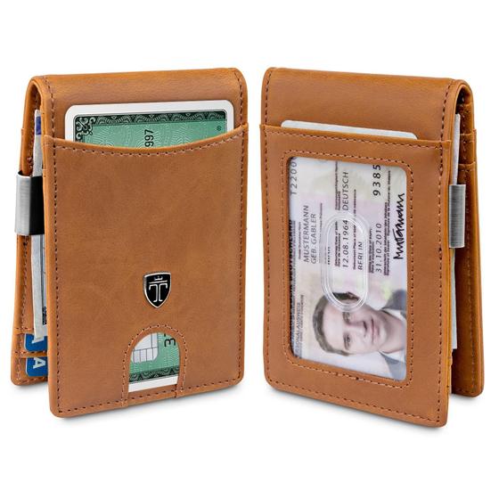 Imagem de Carteira masculina TRAVANDO Atlanta Slim com bloqueio RFID com Money Cli