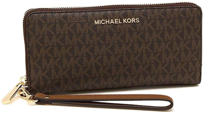 Imagem de Carteira Michael Kors Jet Set Travel Brown PVC para mulheres