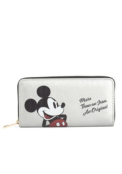 Imagem de Carteira zíper feminina mickey mouse disney ca27812mk prata