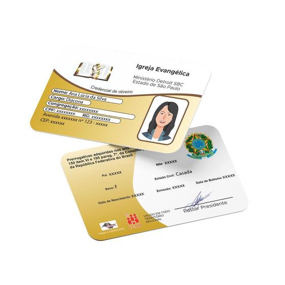Carteirinha Personalizada Frente e Verso - Fenex Print - Automação ...