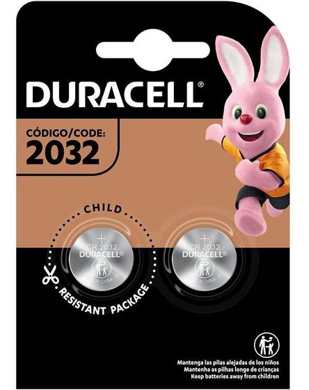 Imagem de Cartela 2 pilhas bateria cr 2032 duracell 3v lithium moeda