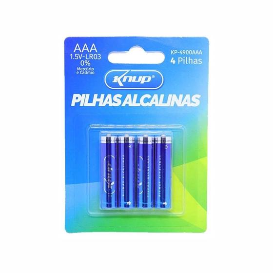 Imagem de Cartela 4 Pilhas Alcalina AAA 1.5V Palito