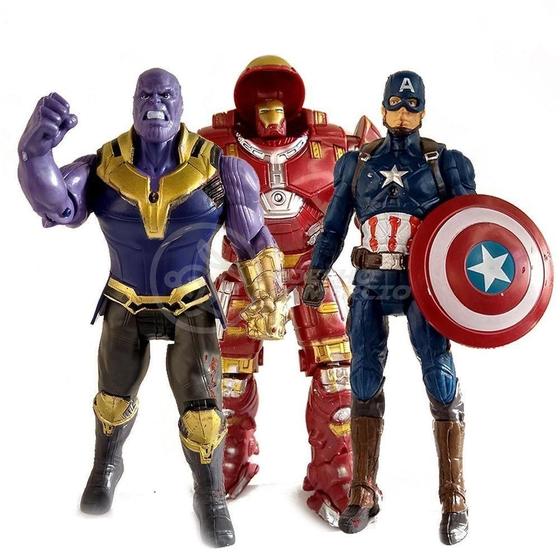 Imagem de Cartela 4X Bonecos 17Cm Action Capitão America Thanos Visão