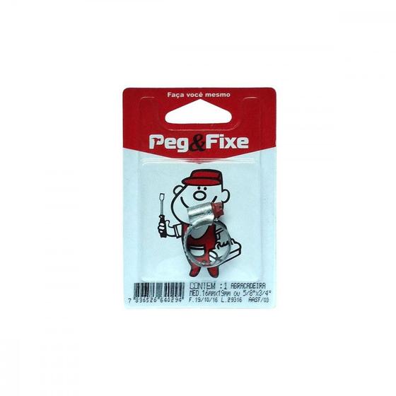 Imagem de Cartela Abracadeira Rosca Sem Fim  5/8 X 3/4'' Peg&Fixe Com 1 Peca Aasf/03