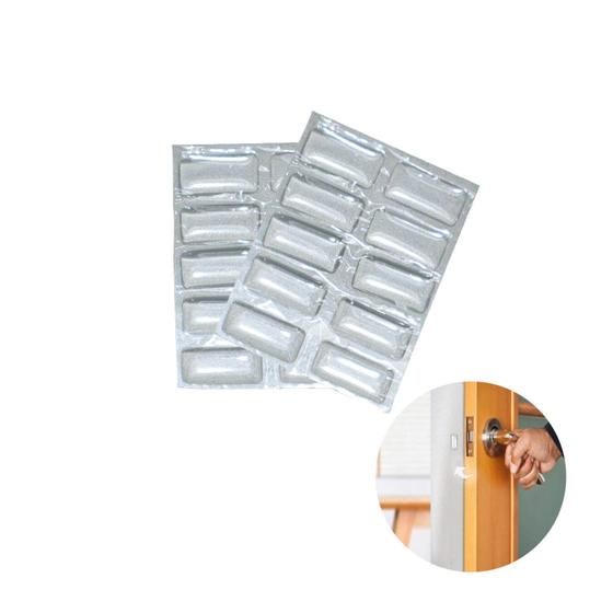 Imagem de Cartela Com 10 Batentes de Silicone Retangular 20 X 10 Mm Adesivos