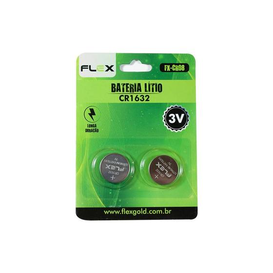 Cartela com 2 Baterias Botão Voltagem 3V Lithium CR1632 Menor preço em Cartela com 2 Baterias Botão Voltagem 3V Lithium CR1632