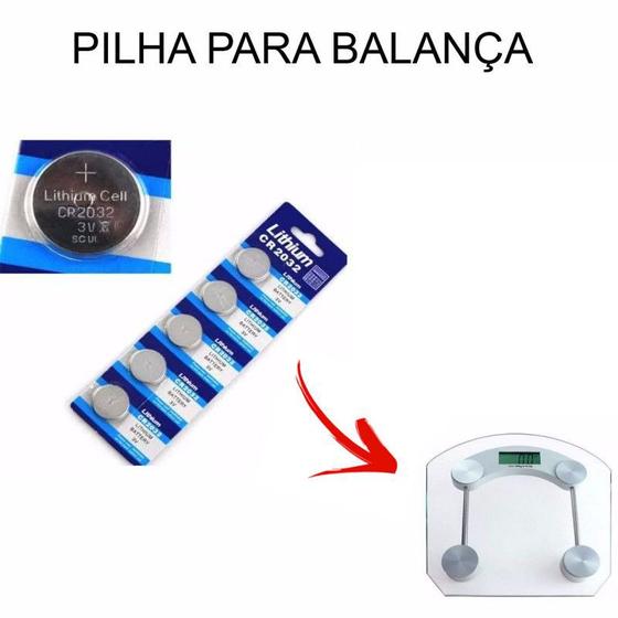 Imagem de Cartela com 5 Pilha Cr2032 Para Balança Digital