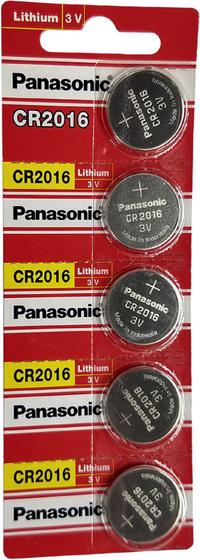 Imagem de Cartela De Bateria Cr2016 3V Panasonic Com 5 Unidades