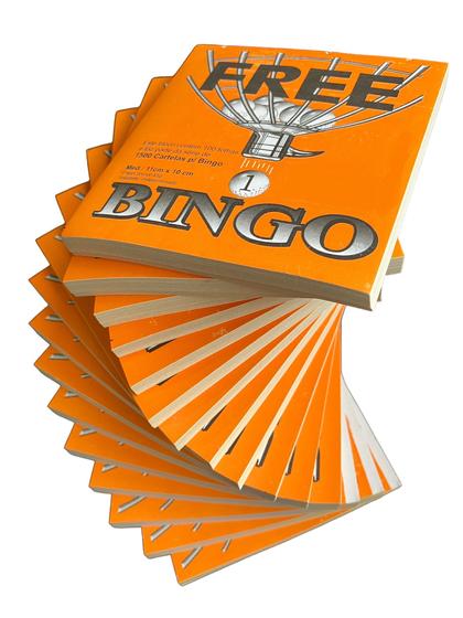 Imagem de Cartela De Bingo Com 1500 Fls Free Bingo Pc 15 Bl 11x10cm