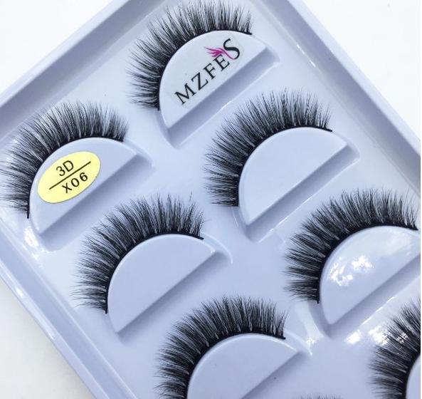 Cartela de cilios postiços com 10 pares - modelo x06 - Cílios Postiços ...
