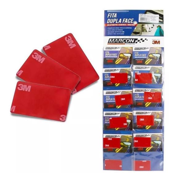 Imagem de Cartela Fita Dupla Face 3M Espelho Retrovisor Com 10 Rolos