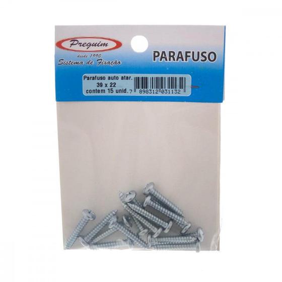 Imagem de Cartela Parafuso Auto/Atarrachante Panela Preguim 3,9 X 22Mm Com 15 Pecas 1132