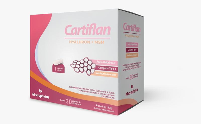 Imagem de Cartiflan Hyaluron 30 cápsulas (Colágeno Tipo II, MSM e Hialurônico)