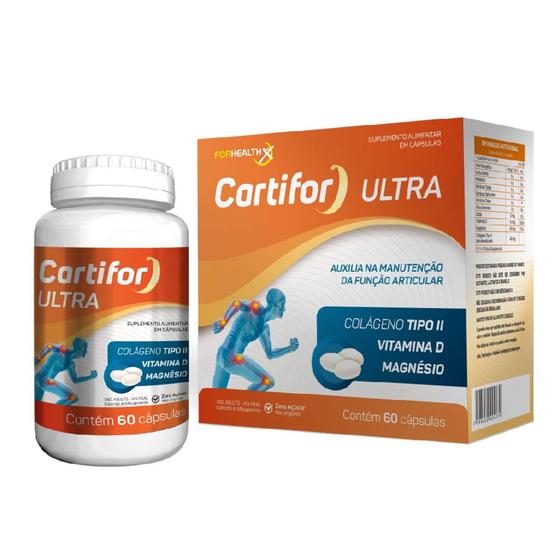 Cartifor Ultra (Colágeno tipo 2 + Vitamina D e Magnésio) Menor preço em Cartifor Ultra (Colágeno tipo 2 + Vitamina D e Magnésio)