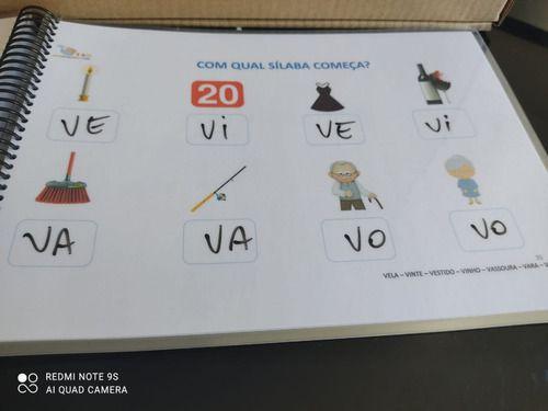 Imagem de Cartilha De Alfabetização para crianças formar palavras plastificado